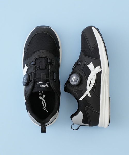 DIAL DRIVE(ダイヤルドライブ)の「【DIAL DRIVE】ダイヤルドライブ FUSION(スニーカー・キッズ・ベージュ/ブラック/サックスブルー/ホワイト/パープル・21cm/20cm/22cm/19cm/23cm/18cm)」の2枚目の写真