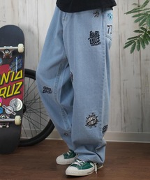 SANTA CRUZ（サンタクルーズ）の「【ムラサキスポーツ限定】SANTACRUZ/サンタクルーズ ロンパン デニム パッチジーンズ 刺繍 ユニセックス 502251501（デニムパンツ）」