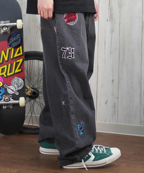 SANTA CRUZ(サンタクルーズ)の「【ムラサキスポーツ限定】SANTACRUZ/サンタクルーズ ロンパン デニム パッチジーンズ 刺繍 ユニセックス 502251501(デニムパンツ・メンズ・グリーン系その他/インディゴブルー/ブルー系その他/ブラック/ブラック系その他/ブルー・L/M/S)」の10枚目の写真
