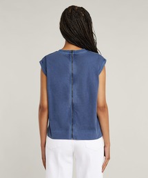 BACK ZIP OVERDYED TOP/バックジップオーバーダイスリーブレストップス