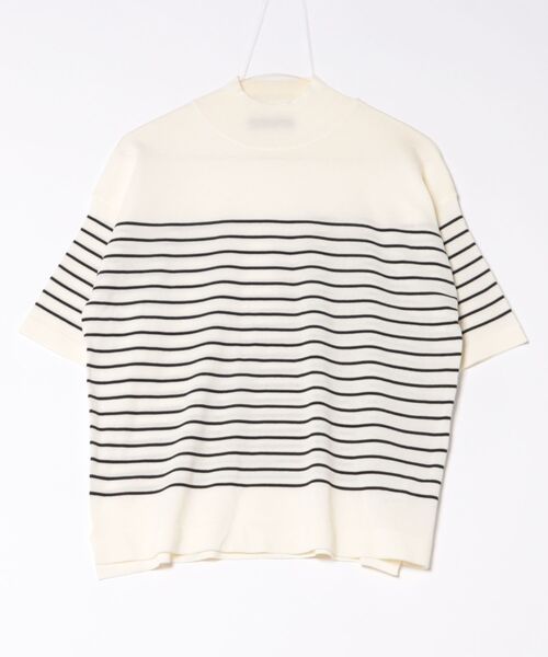 INTERPLANET（インタープラネット）の「【接触冷感】ボックスシルエットハイネックプルオーバー（ニット/セーター・レディース・ブラック/オフホワイト/ブルー/ホワイト系その他・FREE）」の7枚目の写真