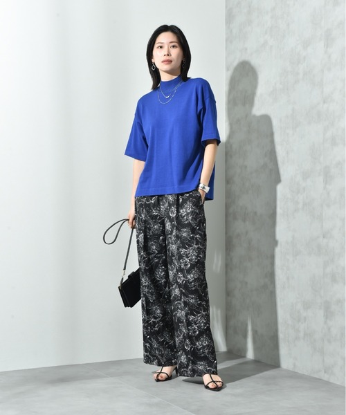 INTERPLANET（インタープラネット）の「【接触冷感】ボックスシルエットハイネックプルオーバー（ニット/セーター・レディース・ブラック/オフホワイト/ブルー/ホワイト系その他・FREE）」の10枚目の写真