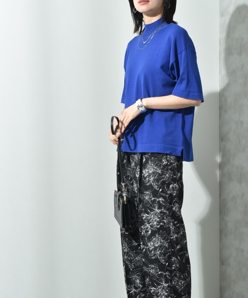 INTERPLANET（インタープラネット）の「【接触冷感】ボックスシルエットハイネックプルオーバー（ニット/セーター・レディース・ブラック/オフホワイト/ブルー/ホワイト系その他・FREE）」の11枚目の写真