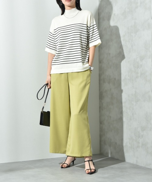 INTERPLANET（インタープラネット）の「【接触冷感】ボックスシルエットハイネックプルオーバー（ニット/セーター・レディース・ブラック/オフホワイト/ブルー/ホワイト系その他・FREE）」の20枚目の写真