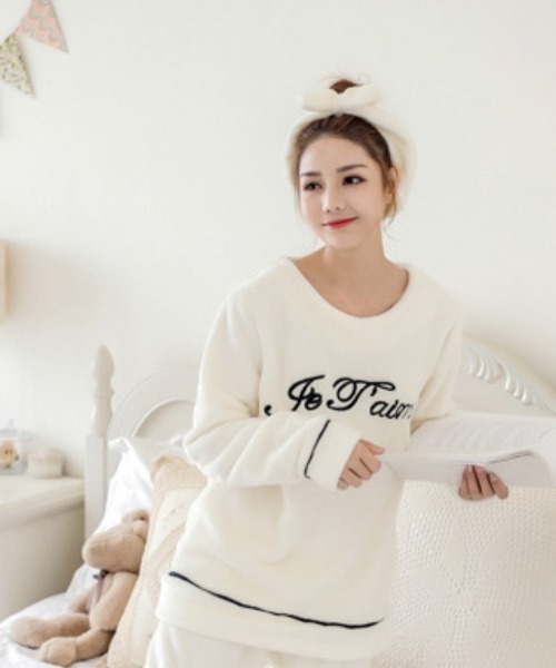 L　日常　ボア上下セット　ステッカー&amp;ハンガー付、他　M　ルームウェア　パジャマ Amazon.co.jp: らぶいーず ぴょんちー ボア上下セット ルーム