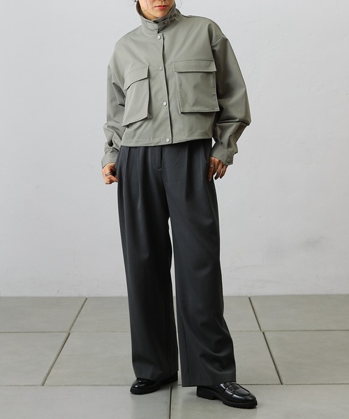 COLONY 2139（コロニートゥーワンスリーナイン）の「2WAYカラー立体ポケットショートブルゾン（ブルゾン・レディース・カーキ/ブラック/アイボリー・FREE）」の18枚目の写真