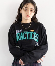 RAGEBLUE（レイジブルー）の「ワッペン刺繍/カレッジロゴロングTシャツ（Tシャツ/カットソー・レディース）」