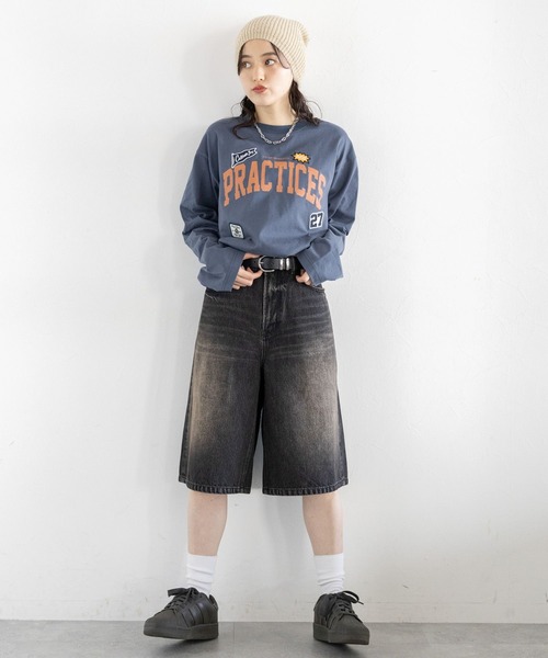 RAGEBLUE(レイジブルー)の「ワッペン刺繍/カレッジロゴロングTシャツ(Tシャツ/カットソー・レディース・ブラック/ブルー/ホワイト・FREE)」の22枚目の写真