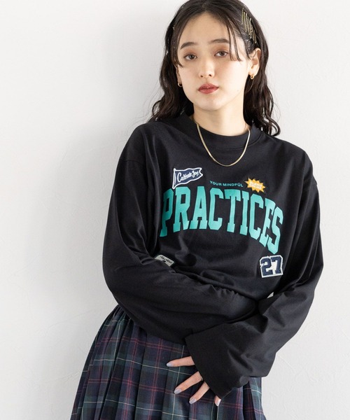 RAGEBLUE(レイジブルー)の「ワッペン刺繍/カレッジロゴロングTシャツ(Tシャツ/カットソー・レディース・ブラック/ブルー/ホワイト・FREE)」の15枚目の写真