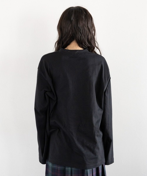 RAGEBLUE(レイジブルー)の「ワッペン刺繍/カレッジロゴロングTシャツ(Tシャツ/カットソー・レディース・ブラック/ブルー/ホワイト・FREE)」の10枚目の写真