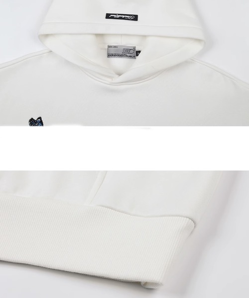 HARSH AND CRUEL(ハーシュアンドクルーエル)の「フロントプリント プルオーバーパーカー オーバーサイズ ユニセックス HC25S1TP03【Harsh and Cruel】(パーカー・メンズ・ホワイト/ブラック・L/M/XL)」の22枚目の写真