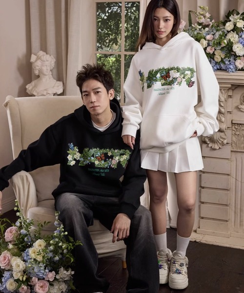 HARSH AND CRUEL(ハーシュアンドクルーエル)の「フロントプリント プルオーバーパーカー オーバーサイズ ユニセックス HC25S1TP03【Harsh and Cruel】(パーカー・メンズ・ホワイト/ブラック・L/M/XL)」の8枚目の写真