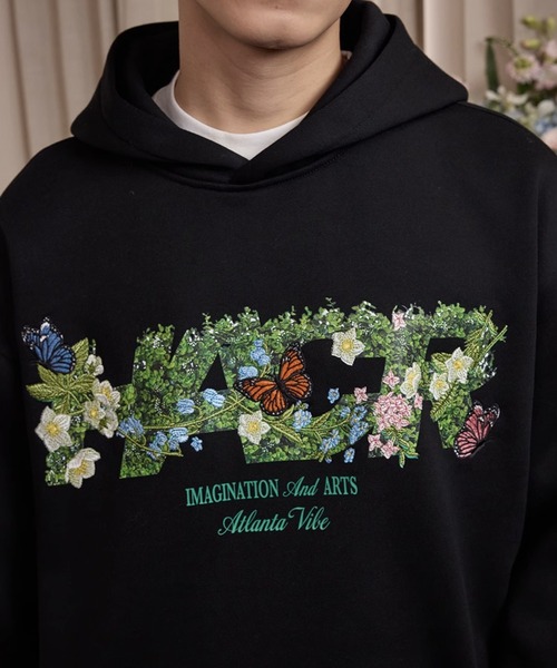 HARSH AND CRUEL(ハーシュアンドクルーエル)の「フロントプリント プルオーバーパーカー オーバーサイズ ユニセックス HC25S1TP03【Harsh and Cruel】(パーカー・メンズ・ホワイト/ブラック・L/M/XL)」の18枚目の写真