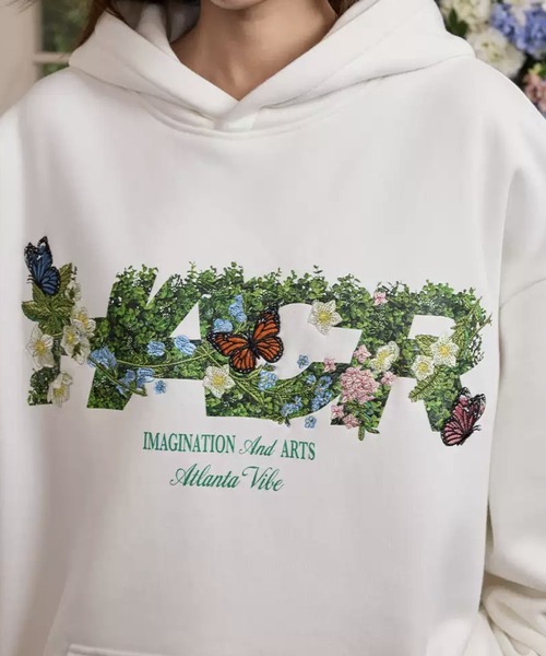 HARSH AND CRUEL(ハーシュアンドクルーエル)の「フロントプリント プルオーバーパーカー オーバーサイズ ユニセックス HC25S1TP03【Harsh and Cruel】(パーカー・メンズ・ホワイト/ブラック・L/M/XL)」の15枚目の写真