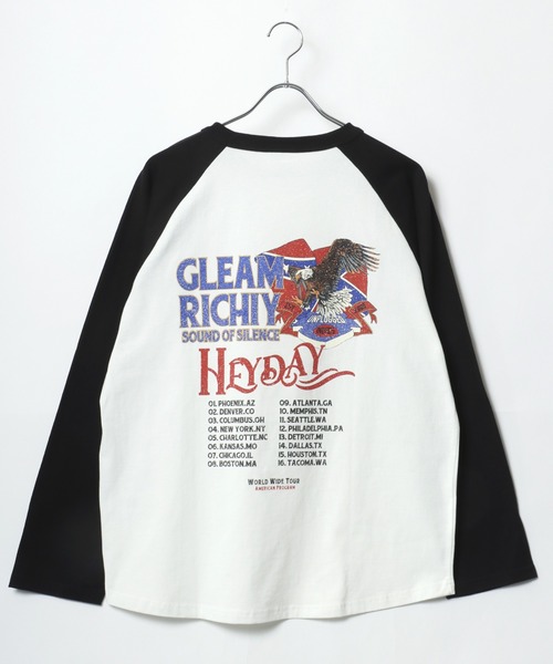 POWER TO THE PEOPLE(パワートゥーザピープル)の「POWER TO THE PEOPLE/パワートゥザピープル オーバーサイズ イーグル バンドツアーライク バックプリント ラグランロンT レディース メンズ(Tシャツ/カットソー・メンズ・ライトグレー/ホワイト/ホワイト系その他・LL/L/M)」の14枚目の写真