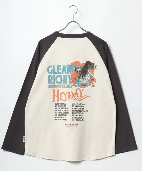 POWER TO THE PEOPLE(パワートゥーザピープル)の「POWER TO THE PEOPLE/パワートゥザピープル オーバーサイズ イーグル バンドツアーライク バックプリント ラグランロンT レディース メンズ(Tシャツ/カットソー・メンズ・ライトグレー/ホワイト/ホワイト系その他・LL/L/M)」の16枚目の写真