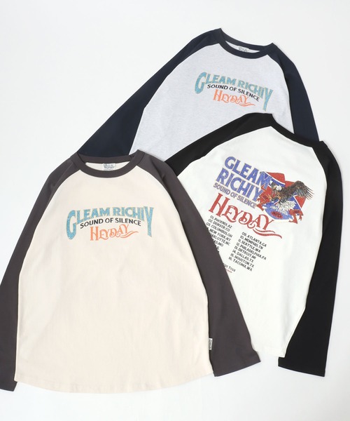 POWER TO THE PEOPLE(パワートゥーザピープル)の「POWER TO THE PEOPLE/パワートゥザピープル オーバーサイズ イーグル バンドツアーライク バックプリント ラグランロンT レディース メンズ(Tシャツ/カットソー・メンズ・ライトグレー/ホワイト/ホワイト系その他・LL/L/M)」の13枚目の写真