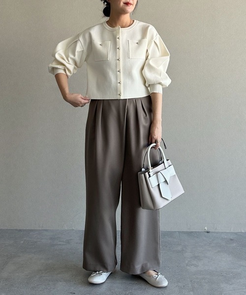 mysty woman（ミスティウーマン）の「ラップライクロングパンツ　315865（スラックス・レディース・モカ/ブラック・FREE）」の22枚目の写真