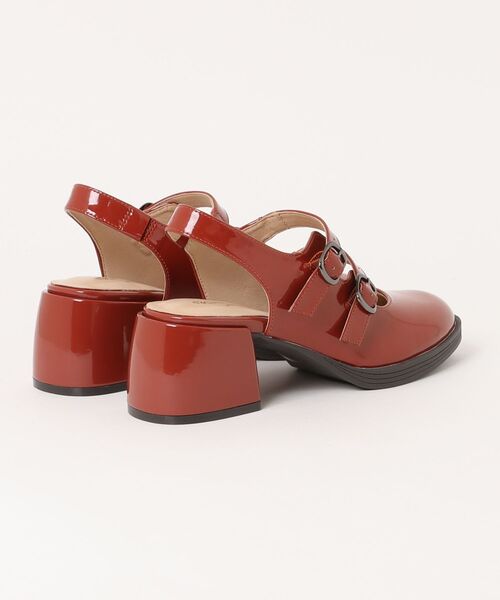 あしながおじさん(アシナガオジサン)の「バックスリングストラップパンプス 1310249(パンプス・レディース・クリアブラック/レッド・24cm/23.5cm/23cm/22.5cm/24.5cm)」の4枚目の写真