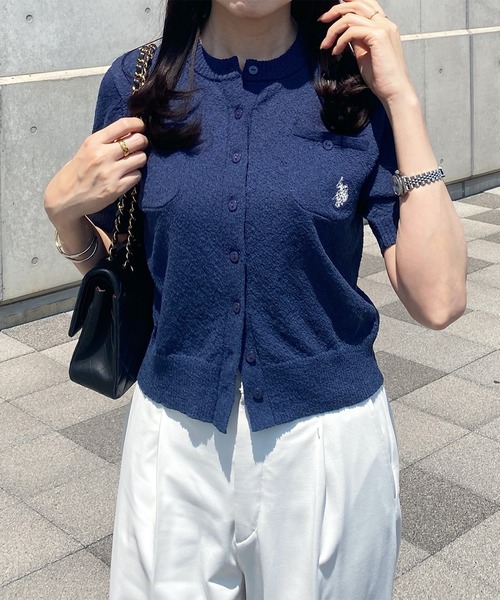 【専用です】ポロバイラルフローレン ワンポイント刺繍 カーディガン 古着屋購入 Polo by RALPH LAUREN(ポロバイラルフローレン) ワンポイント