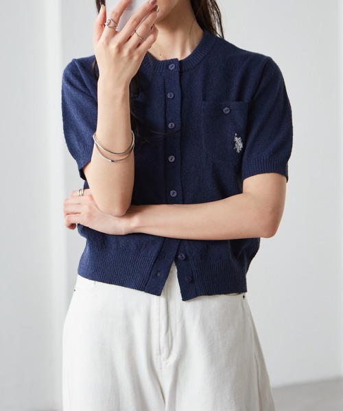 ラルフローレン　ワンポイント刺繍カーディガン U.S. POLO ASSN. カーディガン 「U.S.POLOASSN.」別注ワン