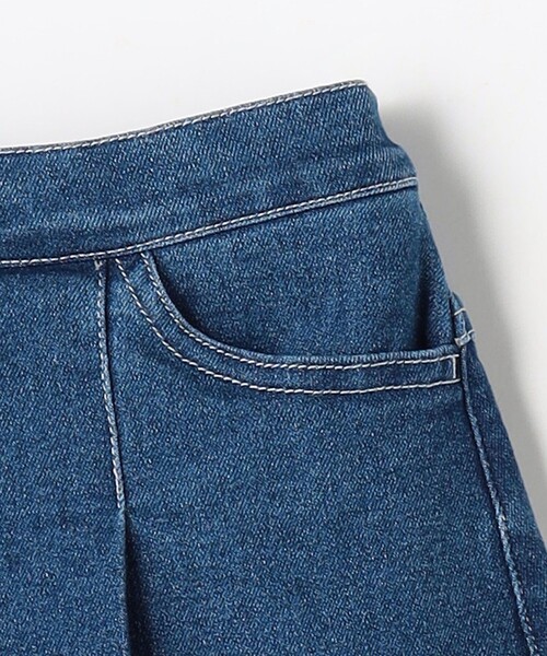 green label relaxing（グリーンレーベルリラクシング）の「ストレッチデニム キュロット / キッズ  100cm-160cm - ストレッチ -（その他パンツ・キッズ・ブラック/ライトブルー/コバルトブルー・120cm/140cm/150cm/100cm/130cm/160cm/110cm）」の7枚目の写真