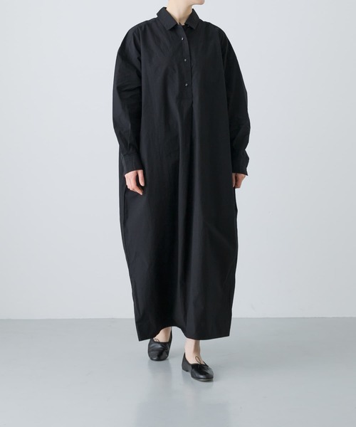 【25SS 完売】かぐれ kagure コットンシルクシャツワンピース マキシ 25SS 完売】かぐれ kagure コットンシルクシャツワンピース