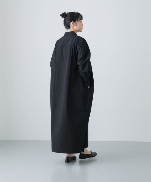 かぐれ 「2サイズ展開」コットンシルク シャツワンピース サイズ0 セール】『2サイズ展開』コットンシルクシャツワンピース