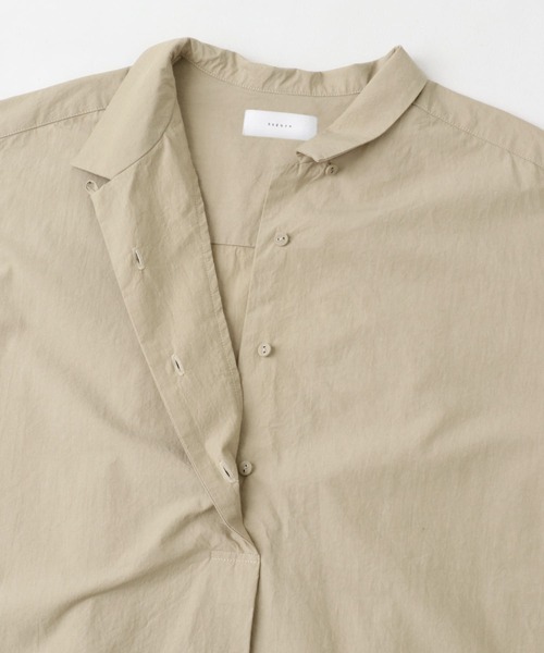 かぐれ 「2サイズ展開」コットンシルク シャツワンピース サイズ0 セール】『2サイズ展開』コットンシルクシャツワンピース