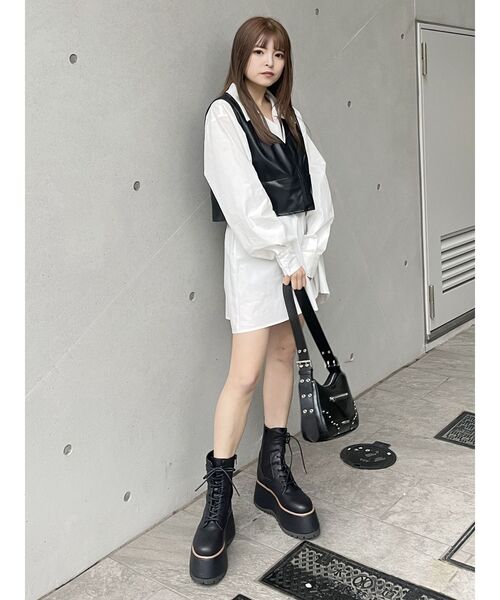 MURUA（ムルーア）の「レースアップブーツ（ブーツ・レディース・ブラック/ブラウン・24.5/22.5/23.5）」の9枚目の写真