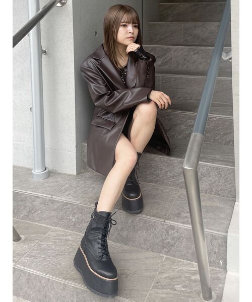 MURUA（ムルーア）の「レースアップブーツ（ブーツ・レディース・ブラック/ブラウン・24.5/22.5/23.5）」の12枚目の写真