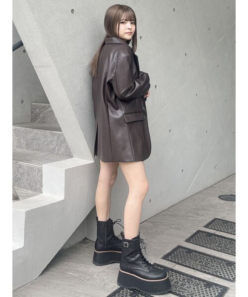 MURUA（ムルーア）の「レースアップブーツ（ブーツ・レディース・ブラック/ブラウン・24.5/22.5/23.5）」の15枚目の写真