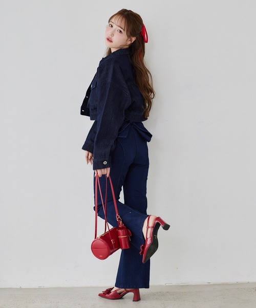 one after another NICE CLAUP（ワンアフターアナザーナイスクラップ）の「チャーム付きドラムバッグ（ショルダーバッグ・レディース・ブラック/アイボリー/レッド・FREE）」の18枚目の写真