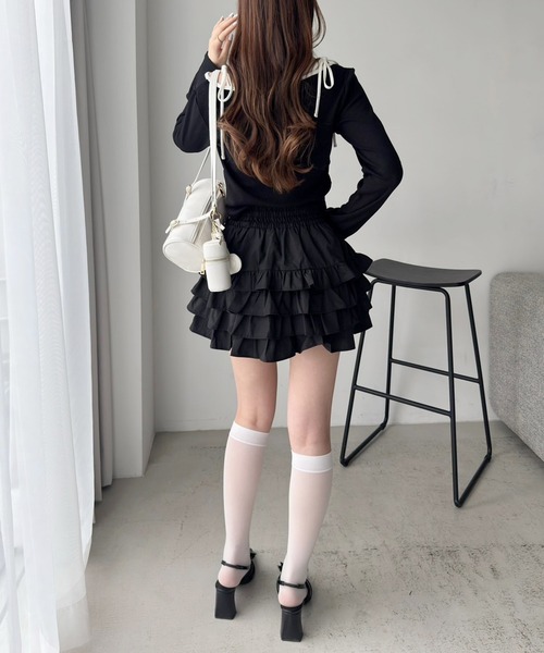 one after another NICE CLAUP（ワンアフターアナザーナイスクラップ）の「チャーム付きドラムバッグ（ショルダーバッグ・レディース・ブラック/アイボリー/レッド・FREE）」の15枚目の写真