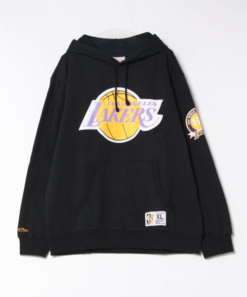 ❁⃘XXLサイズ❁⃘上下セットロサンゼルス・レイカーズ Mitchell&Ness】GAME TIME FLEECE HOODIE LAL/ヴィンテージフーディ