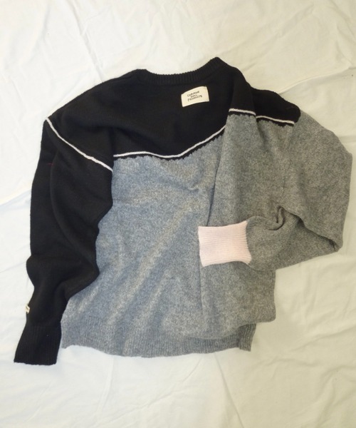 common gull products.（コモンガルプロダクツ）の「片っぽのニット（ニット/セーター・レディース・ホワイト系/グレー系・SMALL/MEDIUM/LARGE）」の2枚目の写真