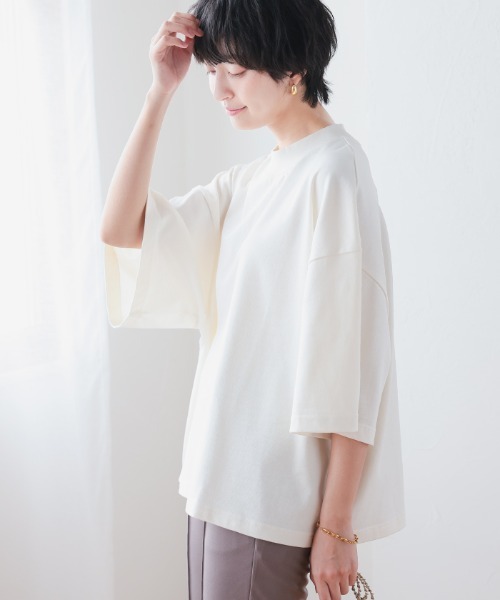 aquagarage(アクアガレージ)の「ヘビーウェイトビックTシャツ(Tシャツ/カットソー・レディース・イエロー/ブラック/オフホワイト・M)」の8枚目の写真