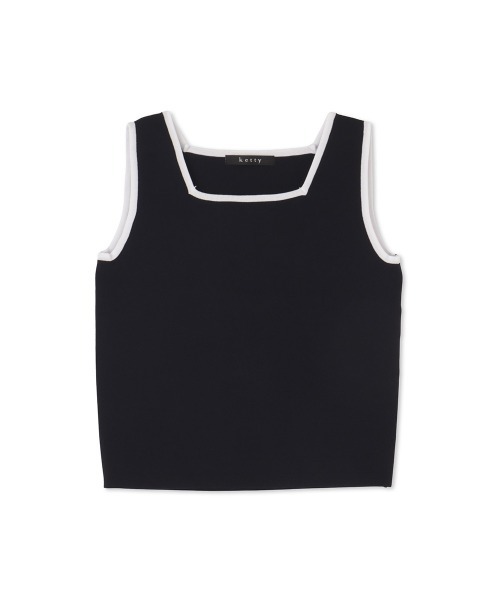 ketty(ケティ)の「バイカラーニットジャケットアンサンブル≪手洗い可能≫(その他アウター・レディース・ネイビー/ブルー/オフホワイト・M)」の5枚目の写真