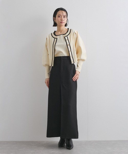 ketty(ケティ)の「バイカラーニットジャケットアンサンブル≪手洗い可能≫(その他アウター・レディース・ネイビー/ブルー/オフホワイト・M)」の22枚目の写真