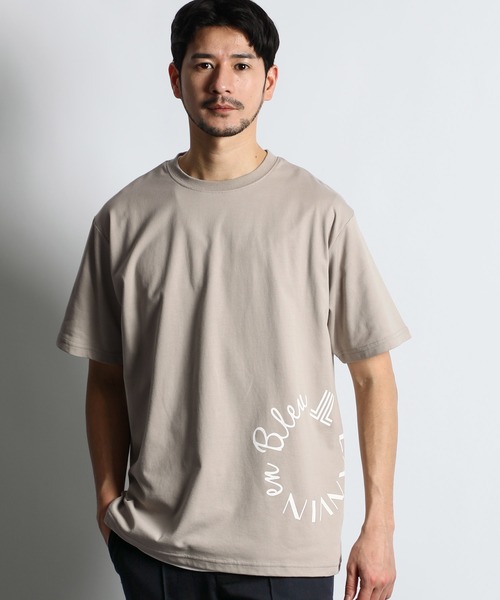 LANVIN en Bleu(ランバンオンブルー)の「2層構造 クールマックス サークルロゴ Tシャツ(Tシャツ/カットソー・メンズ・ホワイト/ブラック/グレイッシュベージュ・50/48/46/52)」の8枚目の写真