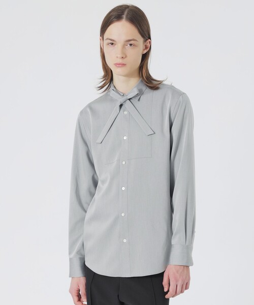 LOVELESS(ラブレス)の「ツイルリボンタイシャツ(シャツ/ブラウス・メンズ・ブルー系その他7/ライトグレー・M/L/S)」の2枚目の写真