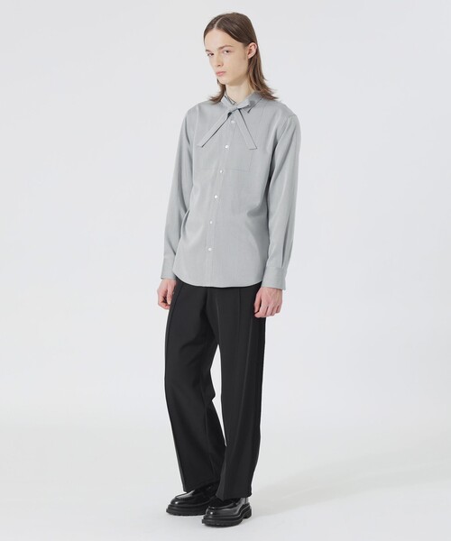 LOVELESS(ラブレス)の「ツイルリボンタイシャツ(シャツ/ブラウス・メンズ・ブルー系その他7/ライトグレー・M/L/S)」の3枚目の写真
