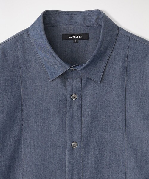LOVELESS(ラブレス)の「ツイルリボンタイシャツ(シャツ/ブラウス・メンズ・ブルー系その他7/ライトグレー・M/L/S)」の10枚目の写真