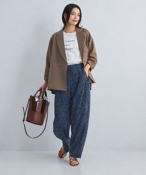 green label relaxing（グリーンレーベルリラクシング）の「フラワープリント パンツ（その他パンツ・レディース・その他1/その他2・FREE）」の3枚目の写真