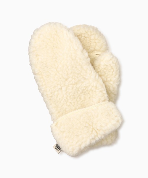 ROSE BUD（ローズバッド）の「(COLDBREAKER)ボアミトン（手袋・レディース・ホワイト/ブラウン・ONE SIZE）」の4枚目の写真