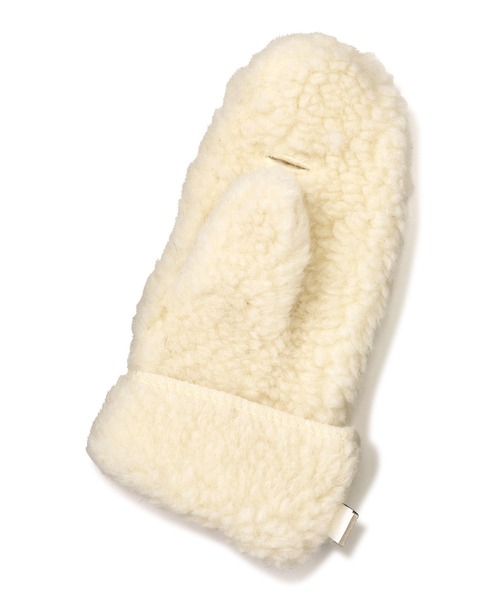 ROSE BUD（ローズバッド）の「(COLDBREAKER)ボアミトン（手袋・レディース・ホワイト/ブラウン・ONE SIZE）」の9枚目の写真