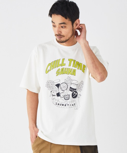 KRIFF MAYER（クリフメイヤー）の「ウェットプロテクトT(サウナ)（Tシャツ/カットソー・メンズ・チャコール/ライトグリーン/オレンジ/グレー/オフホワイト/パープル・MEDIUM/LARGE/X-LARGE）」の2枚目の写真