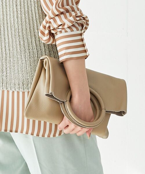 le.coeur blanc（ルクールブラン）の「MILLELA FIRENZEサークルハンドバッグ（ハンドバッグ・レディース・ブラック/グレイッシュベージュ/シルバー/オフホワイト・FREE）」の2枚目の写真