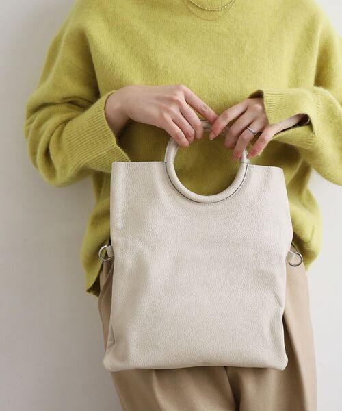 le.coeur blanc（ルクールブラン）の「MILLELA FIRENZEサークルハンドバッグ（ハンドバッグ・レディース・ブラック/グレイッシュベージュ/シルバー/オフホワイト・FREE）」の9枚目の写真