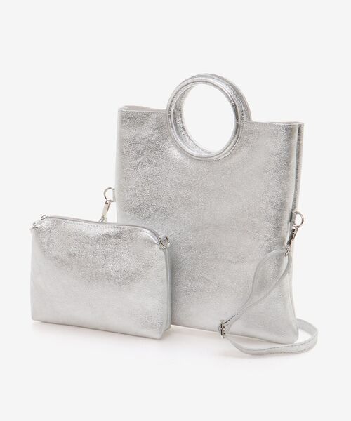 le.coeur blanc（ルクールブラン）の「MILLELA FIRENZEサークルハンドバッグ（ハンドバッグ・レディース・ブラック/グレイッシュベージュ/シルバー/オフホワイト・FREE）」の17枚目の写真